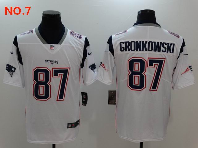 Men's New England Patriots #87 Rob Gronkowski Jersey NO.7;